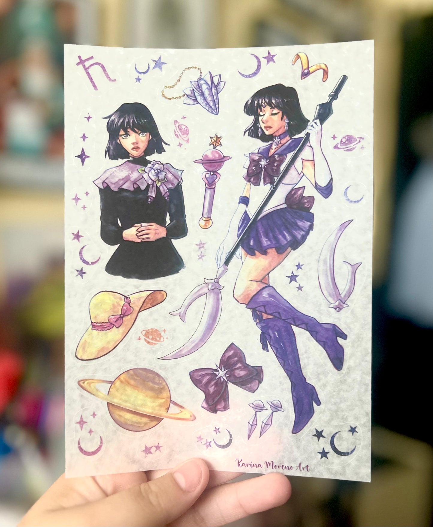 Sailor Moon Outer Planets WASHI STICKER SHEET Pack