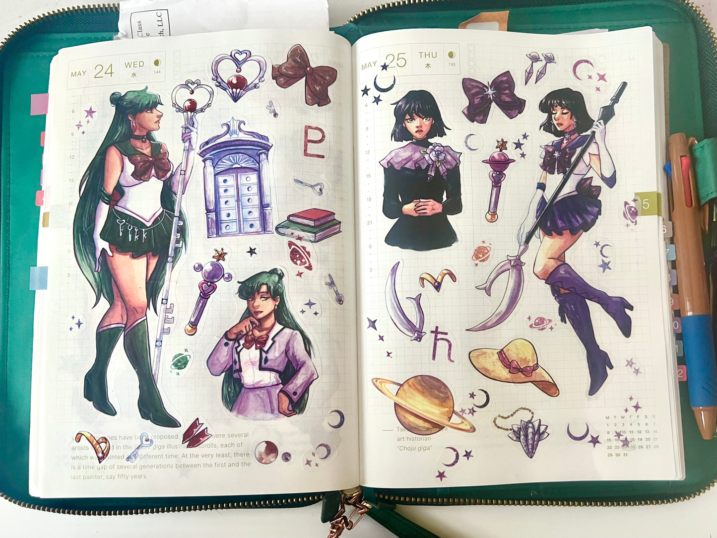 Sailor Moon Outer Planets WASHI STICKER SHEET Pack