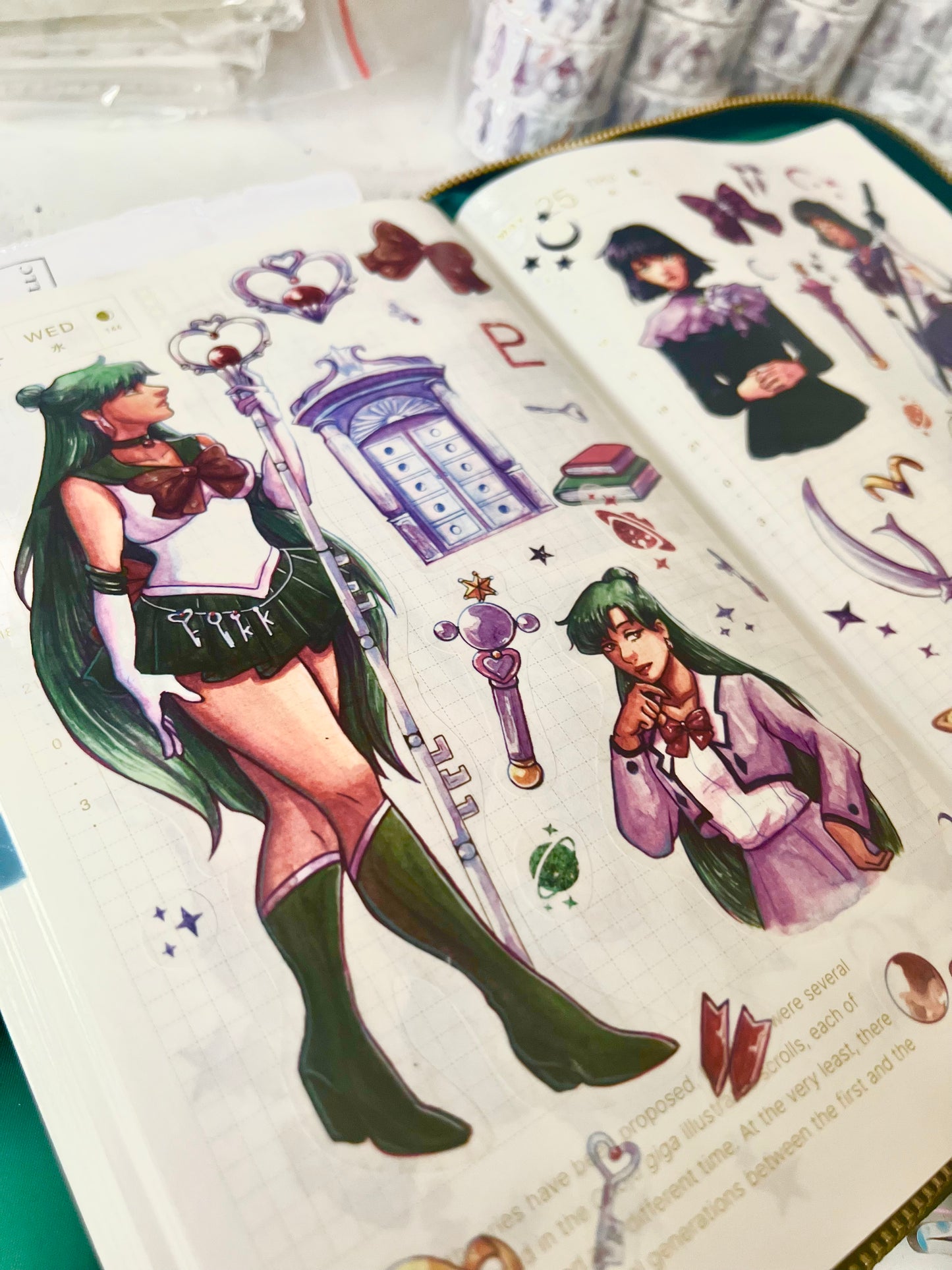 Sailor Moon Outer Planets WASHI STICKER SHEET Pack