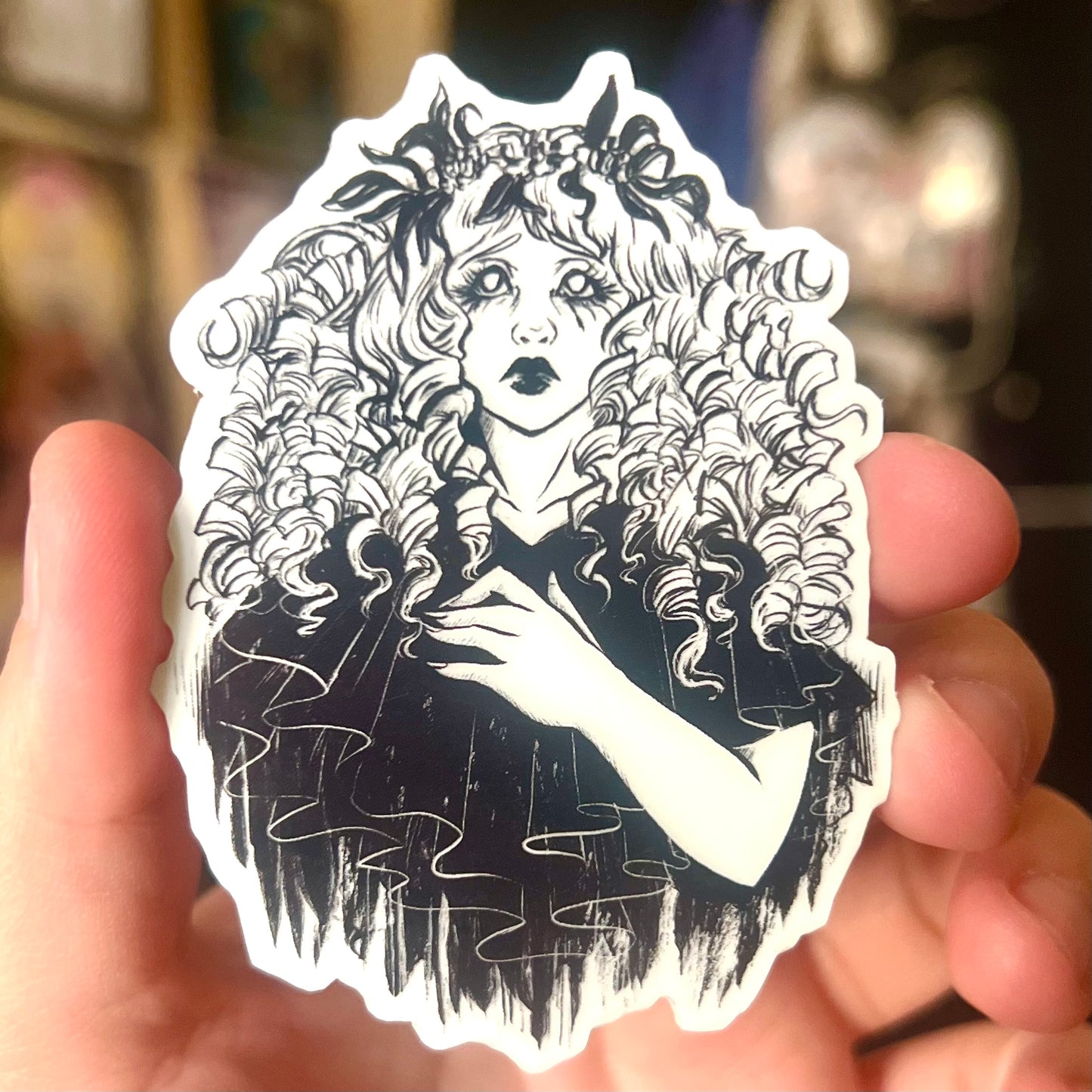 Ghost Girl - Glow in the Dark Sticker