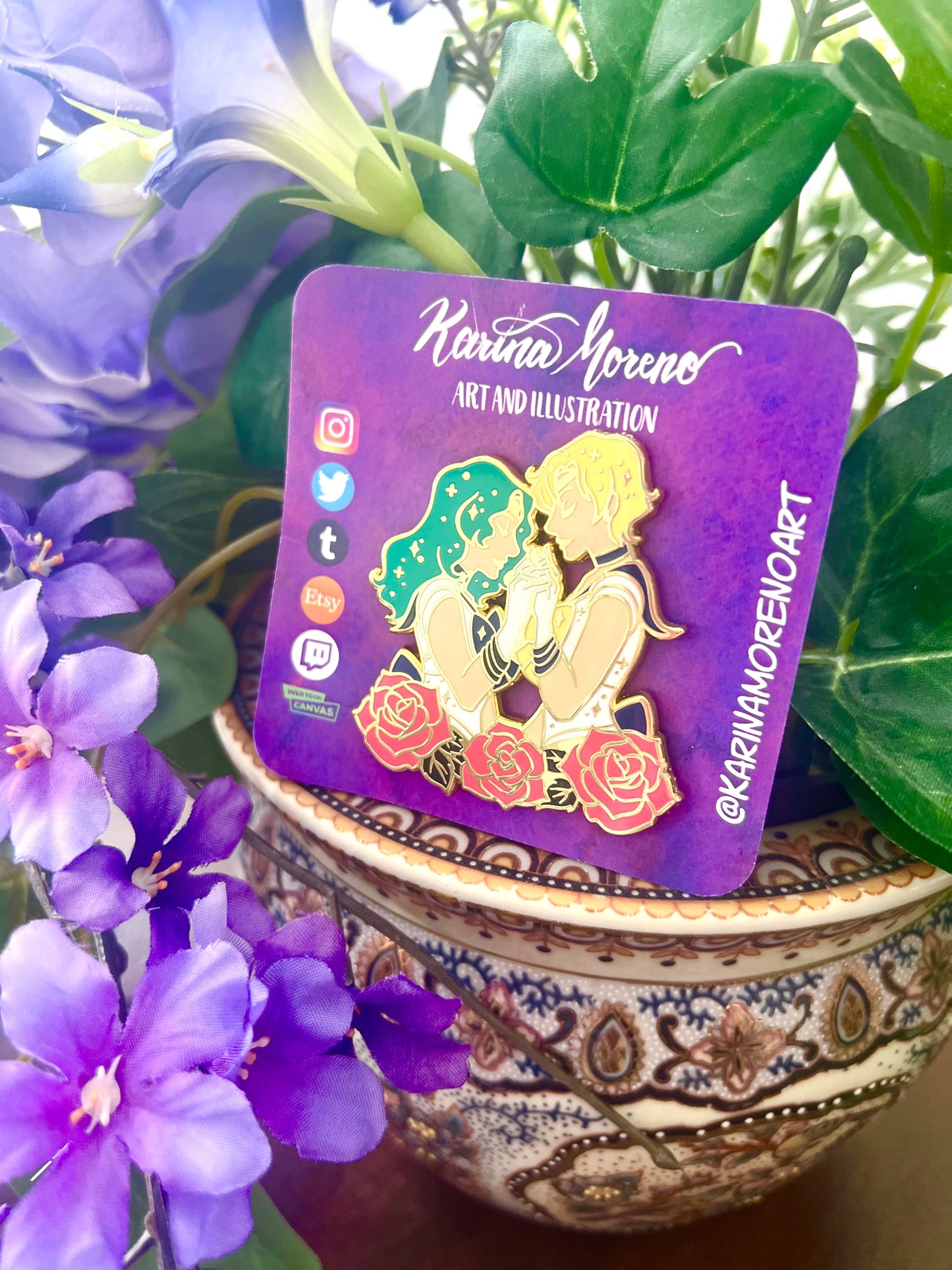 Uranus x Neptune Enamel Pin