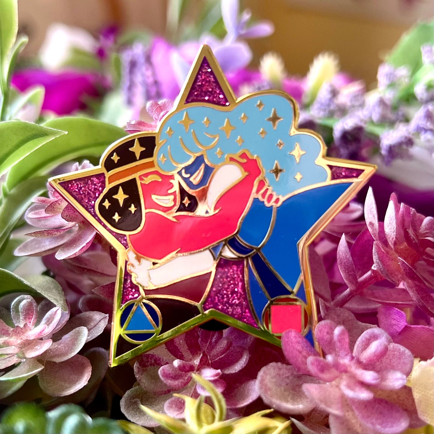 Ruby x Sapphire Enamel Pin