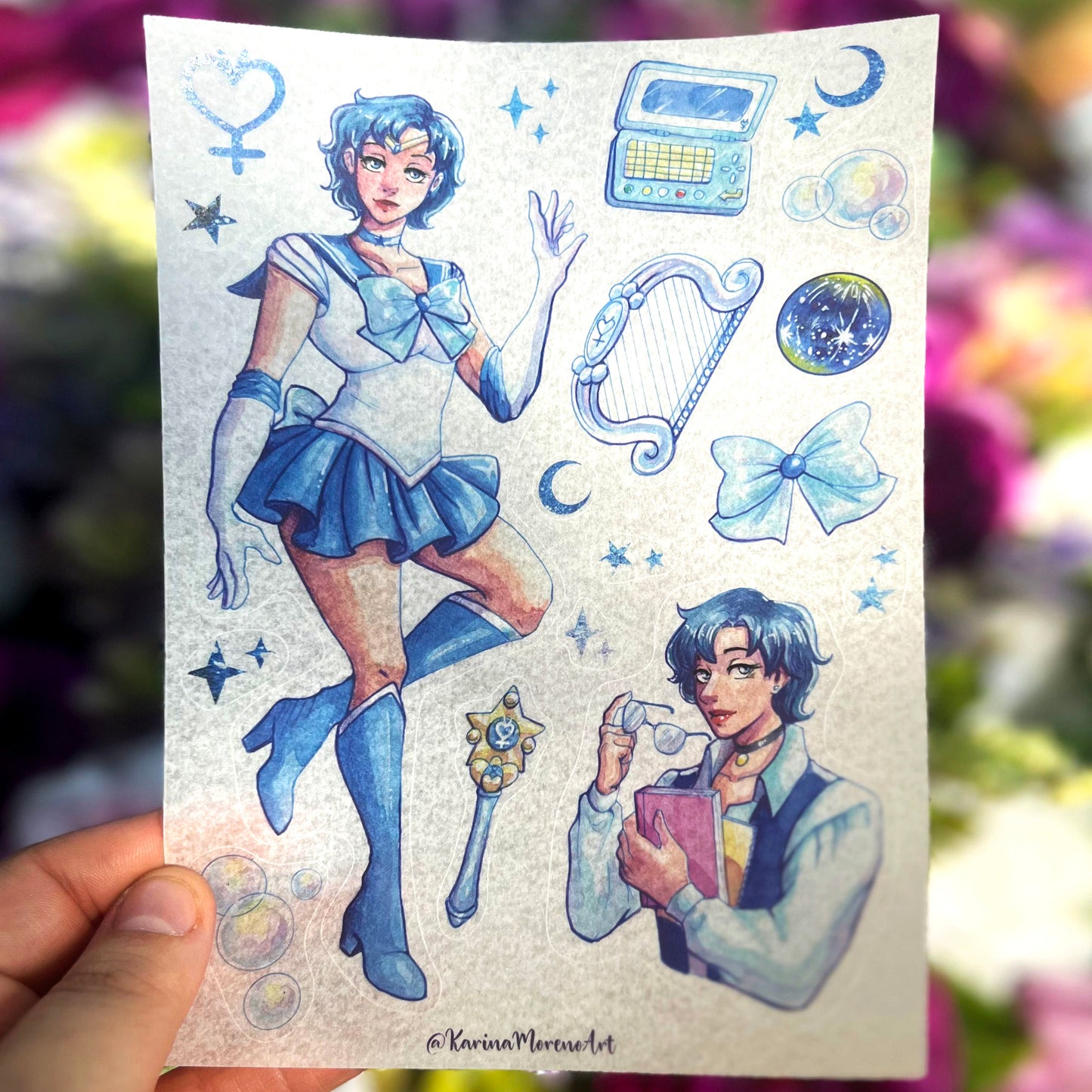 Sailor Moon Inner Planets WASHI STICKER SHEET Pack