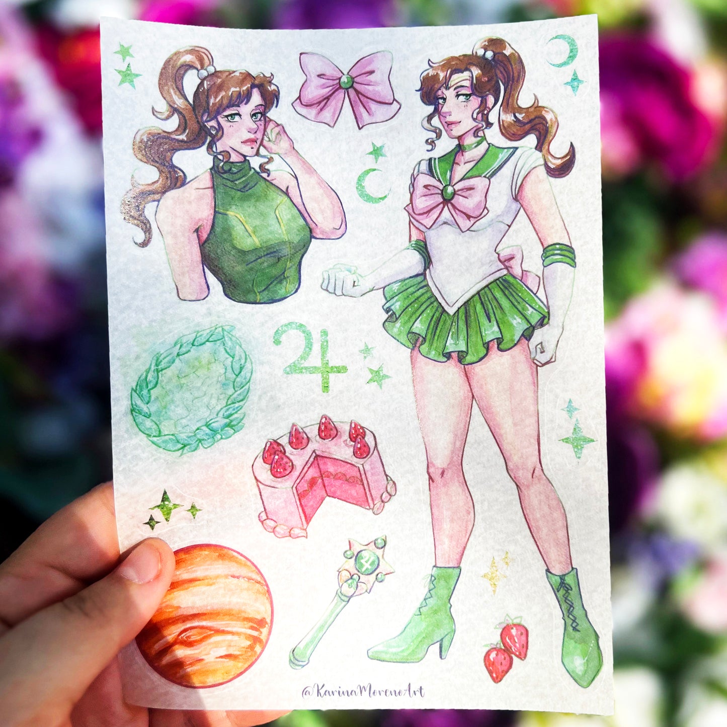 Sailor Moon Inner Planets WASHI STICKER SHEET Pack