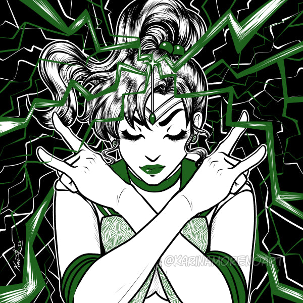 Planetas interiores de Sailor Moon - Impresiones en pluma y tinta