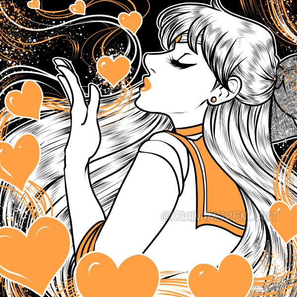 Planetas interiores de Sailor Moon - Impresiones en pluma y tinta