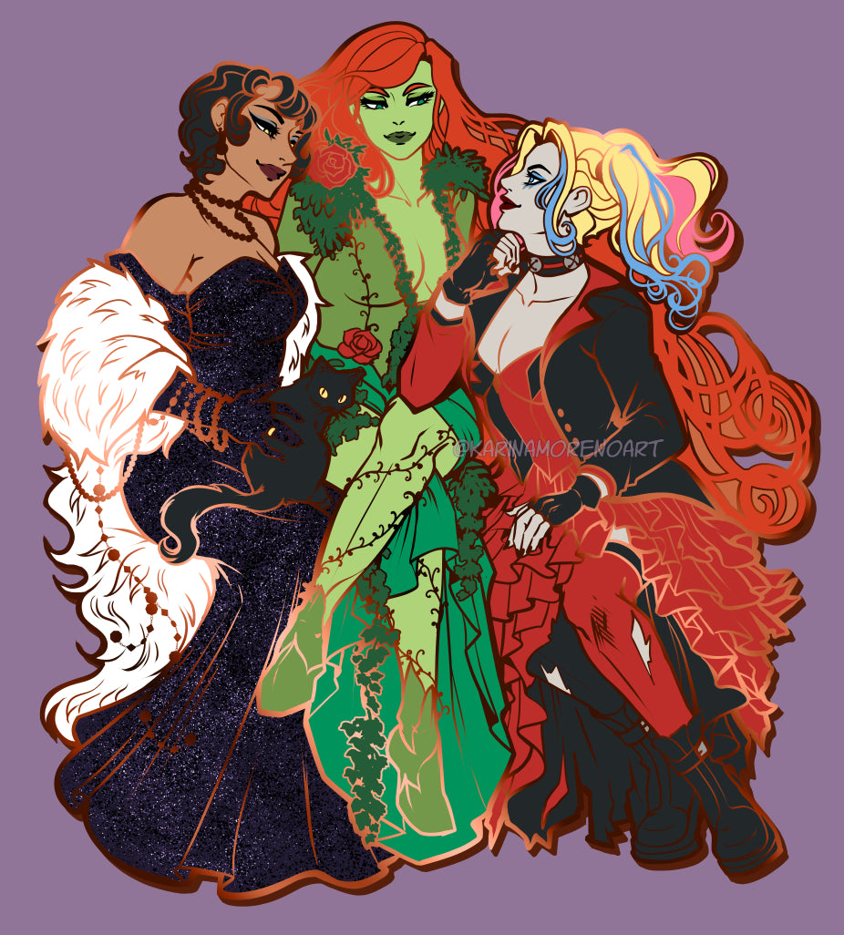 Gotham City Sirens - LARGE 3.5 in - Enamel Pin