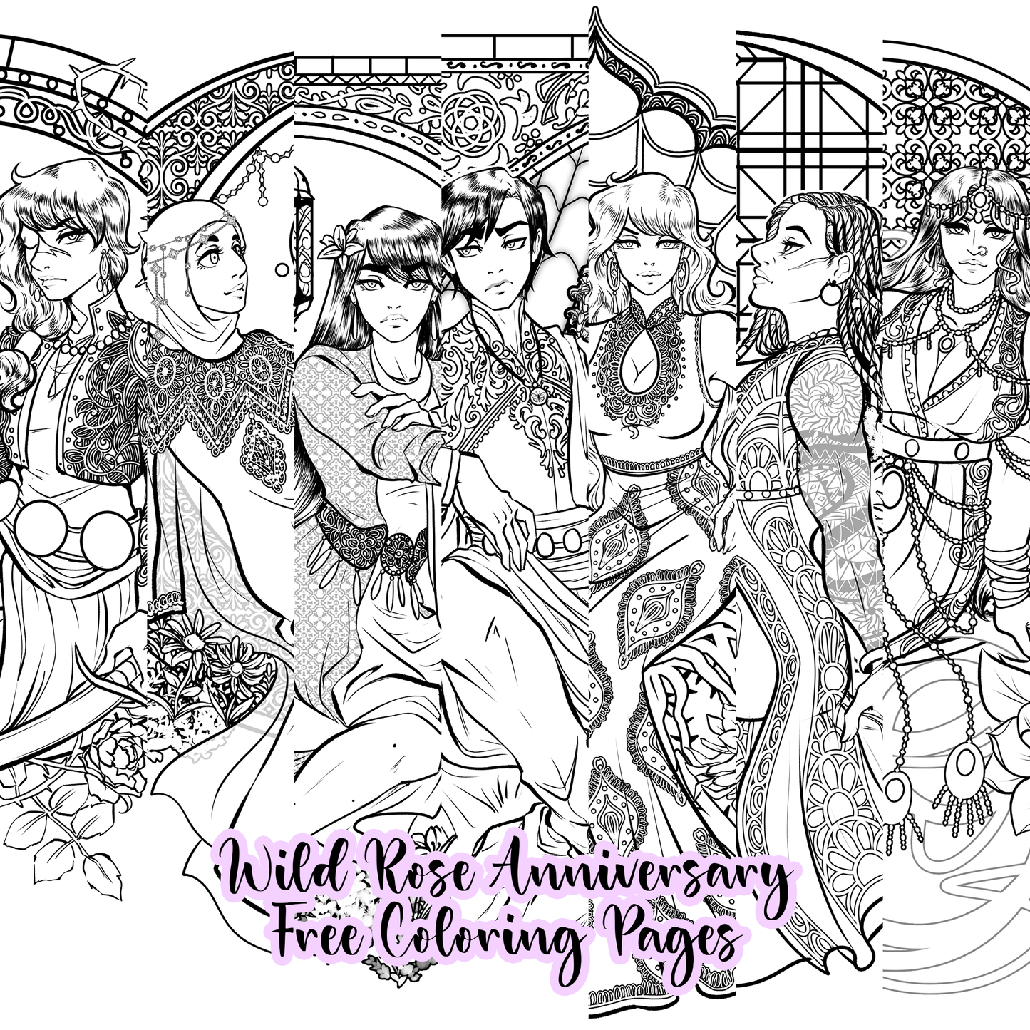Wild Rose Coloring Pages