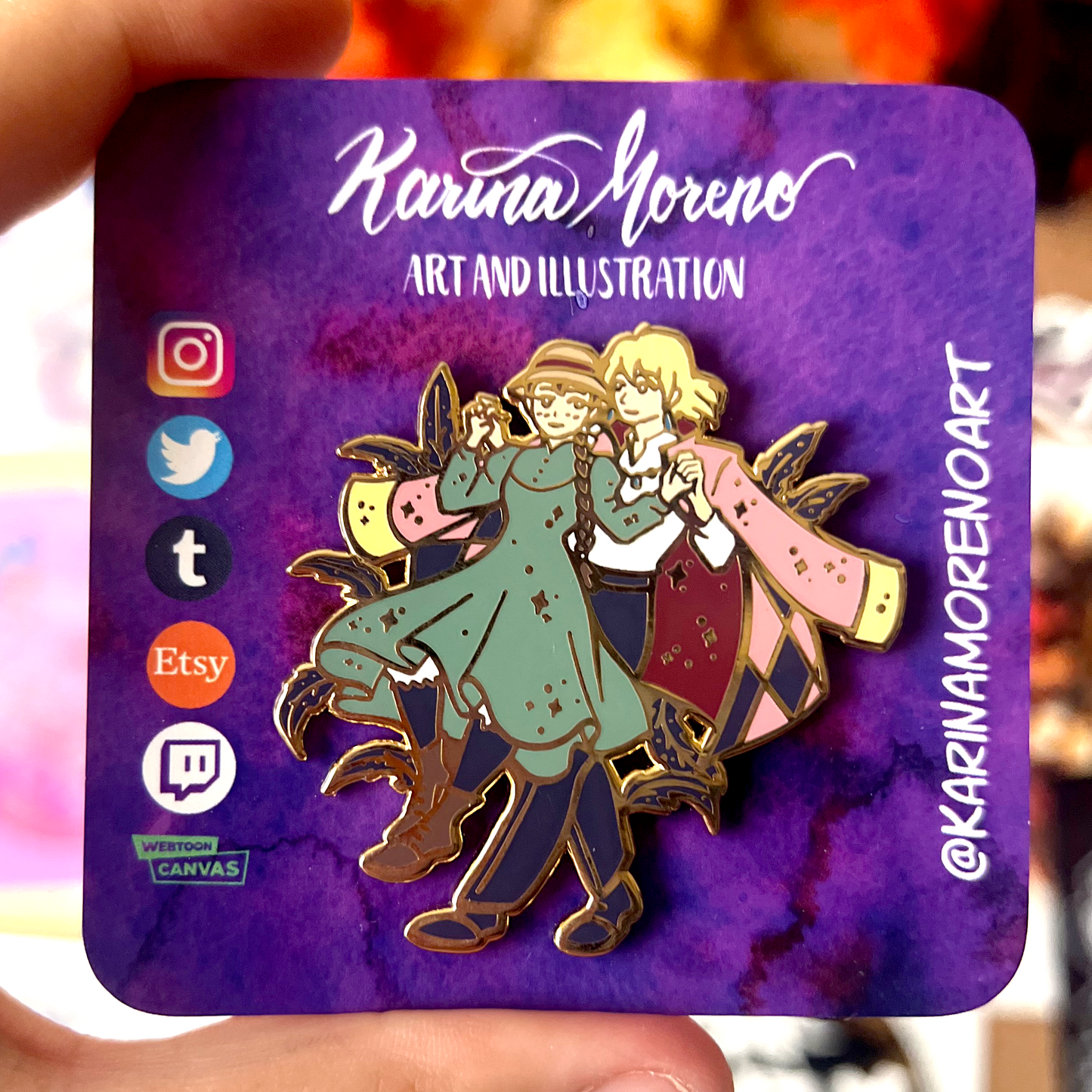 Howl & Sophie Enamel Pin