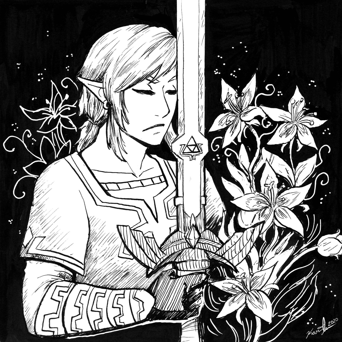 Link and Zelda - BOTW Prints