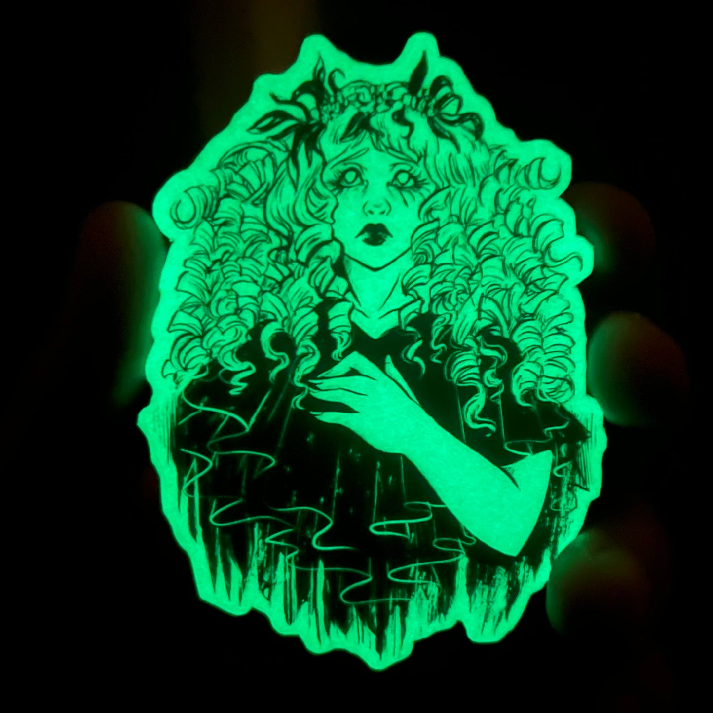 Ghost Girl - Glow in the Dark Sticker