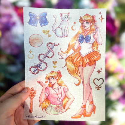 Sailor Moon Inner Planets WASHI STICKER SHEET Pack