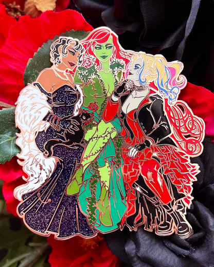 Gotham City Sirens - LARGE 3.5 in - Enamel Pin