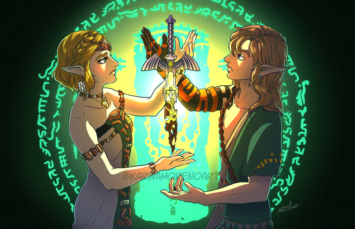 Link y Zelda de Lágrimas del Reino