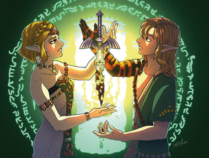 Link y Zelda de Lágrimas del Reino
