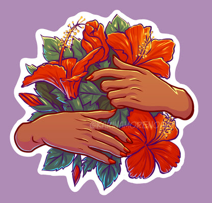 Hibiscus Acrylic Charm