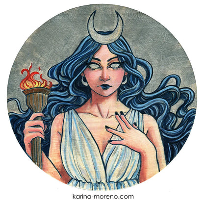 Selene, Greek Goddess of the Moon Painting